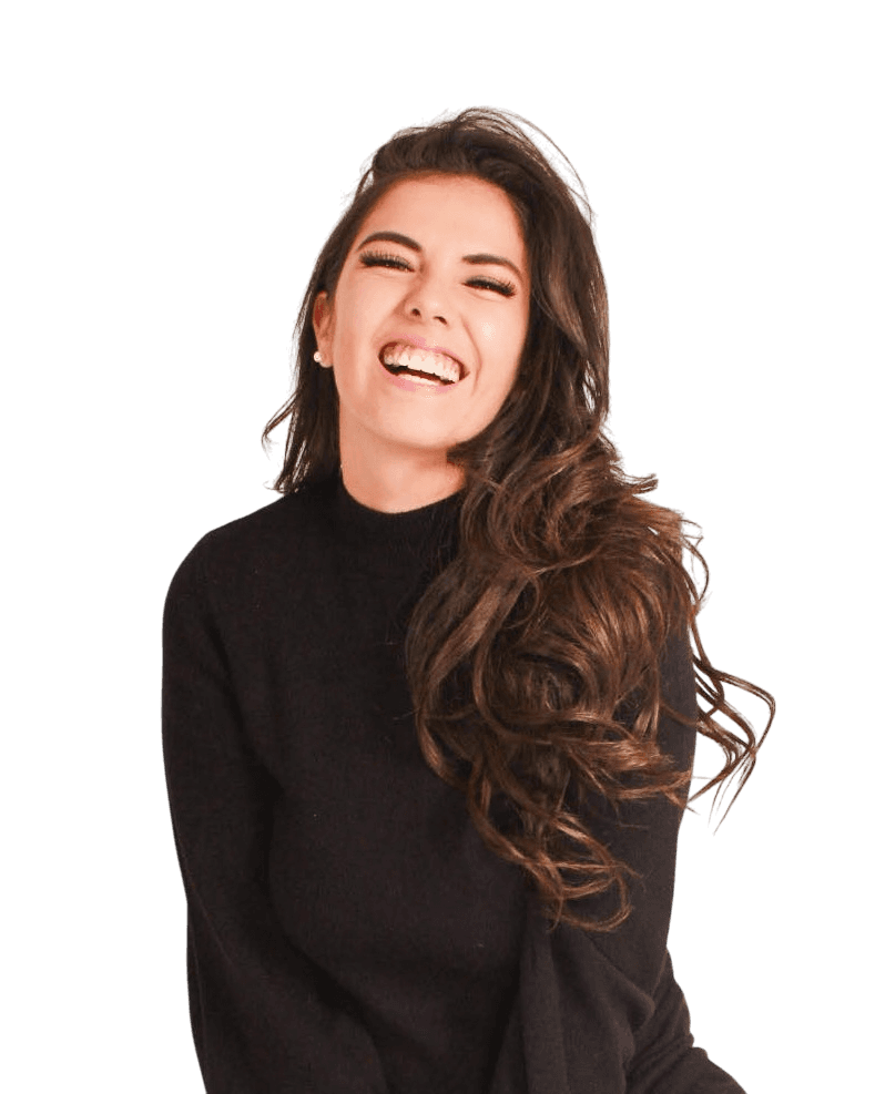 La Georgina sonriendo